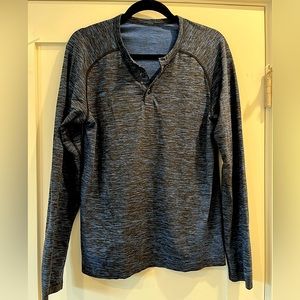 EUC Black and Blue Marl Men’s Lululemon Henley